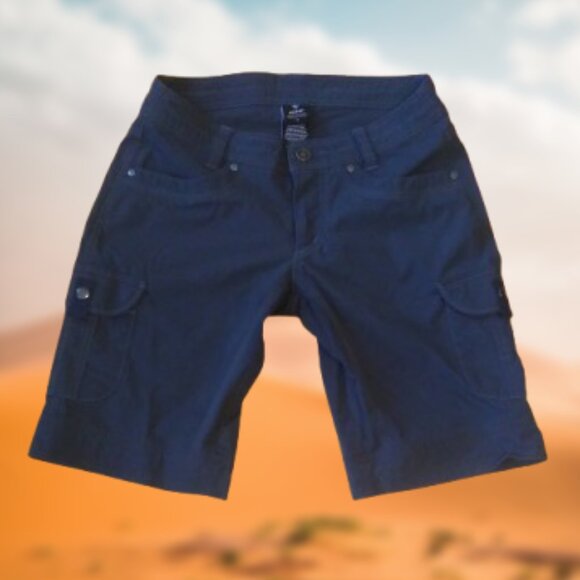 Kuhl shorts snap closure pockets size 2 Vintage patina dye - Picture 1 of 16